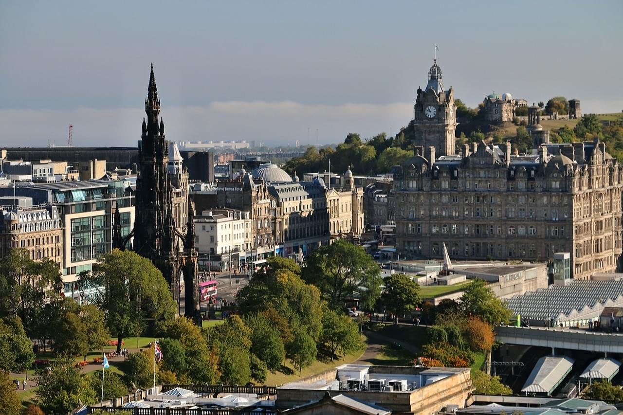 El Castillo de Edimburgo visto desde arriba