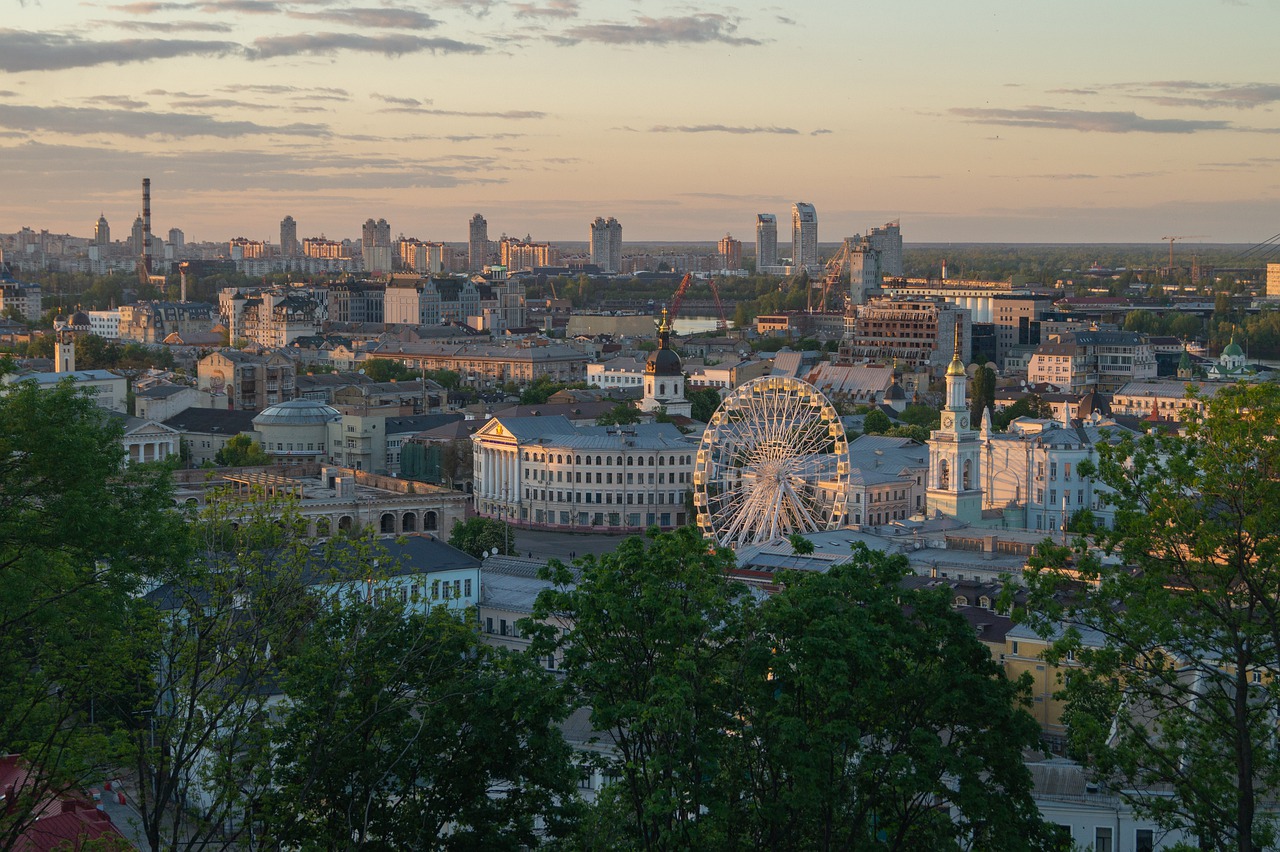 kiev ucrania ciudad sky edificio 1