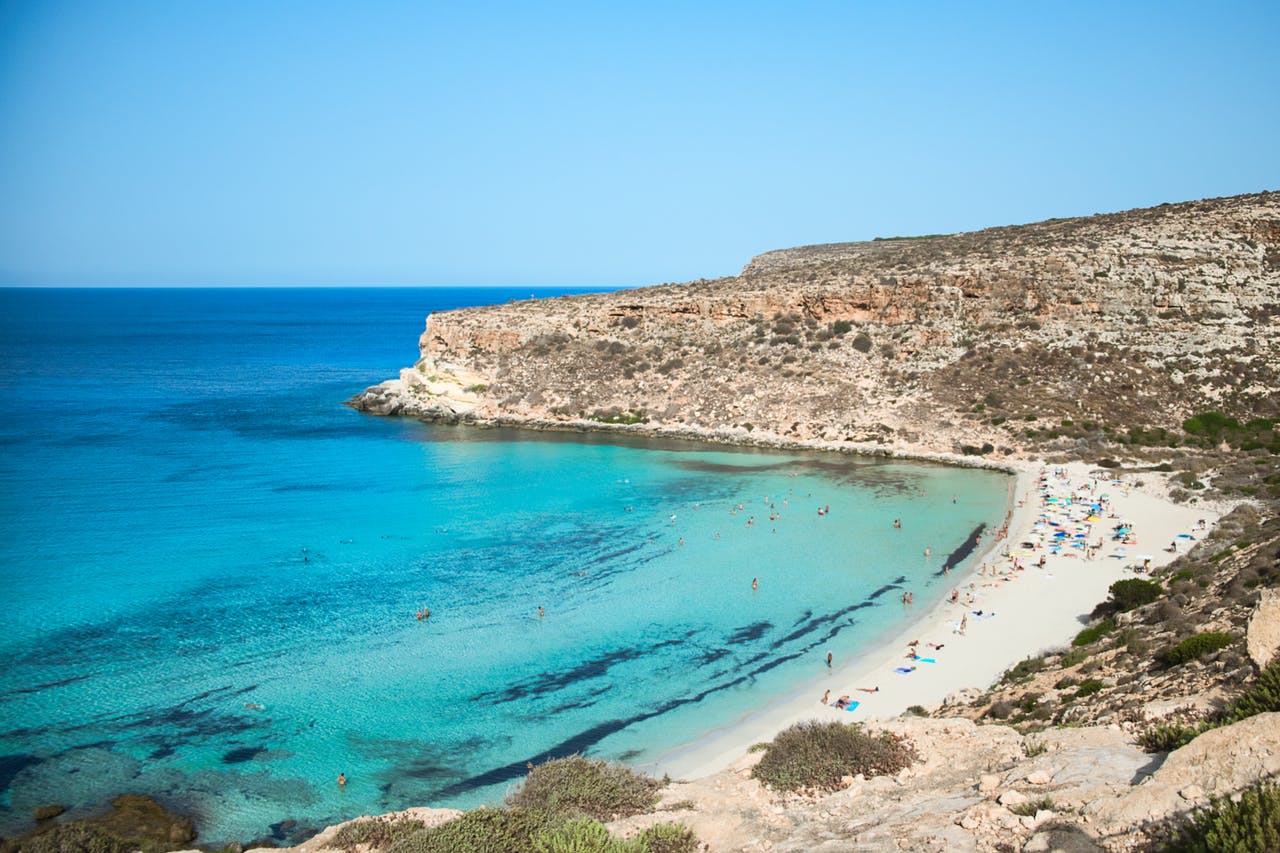 lampedusa playa mar